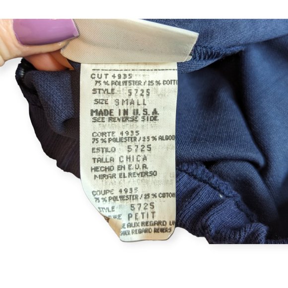 Vintage NWT Bobbie Brooks Sports Navy Knit Skirt Size Small - Picture 5 of 8